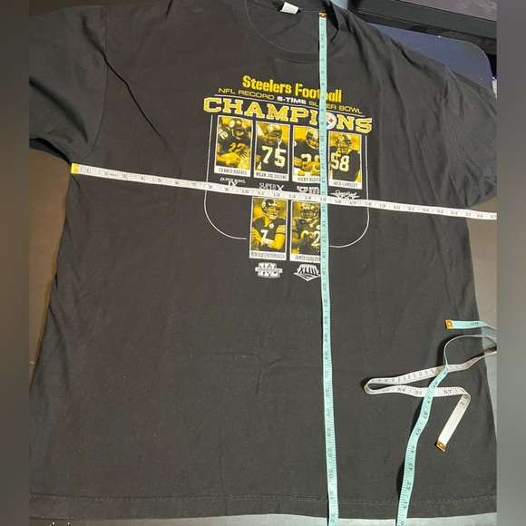 Pittsburgh Steelers Football Reebok 6 Time Super Bowl Champions T-Shirt - Picture 7 of 7